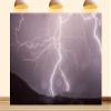 10X5ft Fabric Lightning Storm Backdrop Monsoon Dark Cloudy Rain Dark Clouds Background Thunderstorm Party Decorations Halloween Photo Studio Props view 1