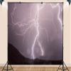 10X5ft Fabric Lightning Storm Backdrop Monsoon Dark Cloudy Rain Dark Clouds Background Thunderstorm Party Decorations Halloween Photo Studio Props view 3