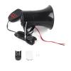 12V 50W 115db Car Horn PA Mic 7 Sound Emergency Warning Alarm Fire Siren Speaker for Trucks RVs Boats ABS Metal 120mm view 1