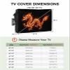 Dragons Outdoor TV Cover 48"-50" Waterproof & Weatherproof TV Cover for Outside Modern Abstract 600D Thick TVs Enclosure Funny Minimalist Artwork Flat Television Display Screen Protector with Pocket view 2