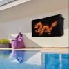 Dragons Outdoor TV Cover 48"-50" Waterproof & Weatherproof TV Cover for Outside Modern Abstract 600D Thick TVs Enclosure Funny Minimalist Artwork Flat Television Display Screen Protector with Pocket view 3