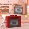 Retro Mini Tape Voice Recorder Ornament Keychain, Portable 40s Microcassette Retro Sound Player, Record Love Words/Music/Other Sounds, for Backpacks, Birthday and Valentine's Couple Gifts (Red) view 3