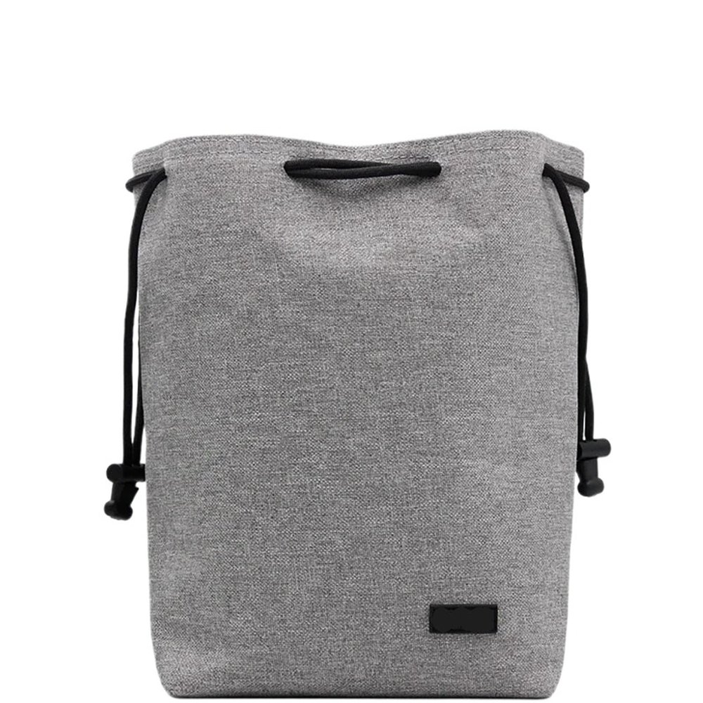 Camera Bag Backpack Lens Bag Drawstring Pouch Fleece Waterproof Camera Bag Protect Compatible for Nikon, Compatible for Canon(Square Grey L H008)