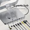 10 Port Laptop Dock and Stand with 100W Power and 360 Degree Rotation Holder for Office and Travel Use view 4