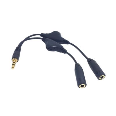 3.5mm Headphone Y Splitter Headset Adapters 2 Female to 1 Male Cable Headset Cable Headphone Splitter for Pc