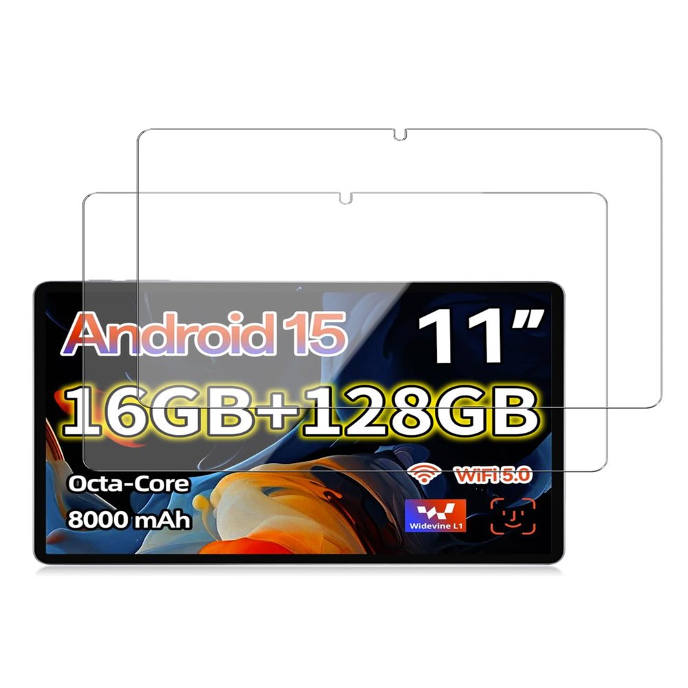 2-Pack Screen Protector for Generic A119C 11 inch Tablet, 9H Hardness Tempered Glass, Anti-Fingerprint,Anti-Scratch, Easily Installation & HD Clear
