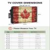 Canada Outdoor TV Cover 48"-50" Waterproof & Weatherproof TV Cover for Outside Red Maple Leaf Flag 600D Thick TVs Enclosure Farmhouse Shabby Wooden Grain Flat Television Display Screen Protector view 2