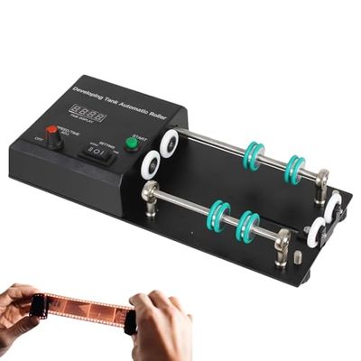 Wlikoci Automatic Film Processor - Darkroom Developing Machine with Adjustable Speed 20-280RPM, 1-30 Minute Timer, Extension Rod & 4 Preset Programs