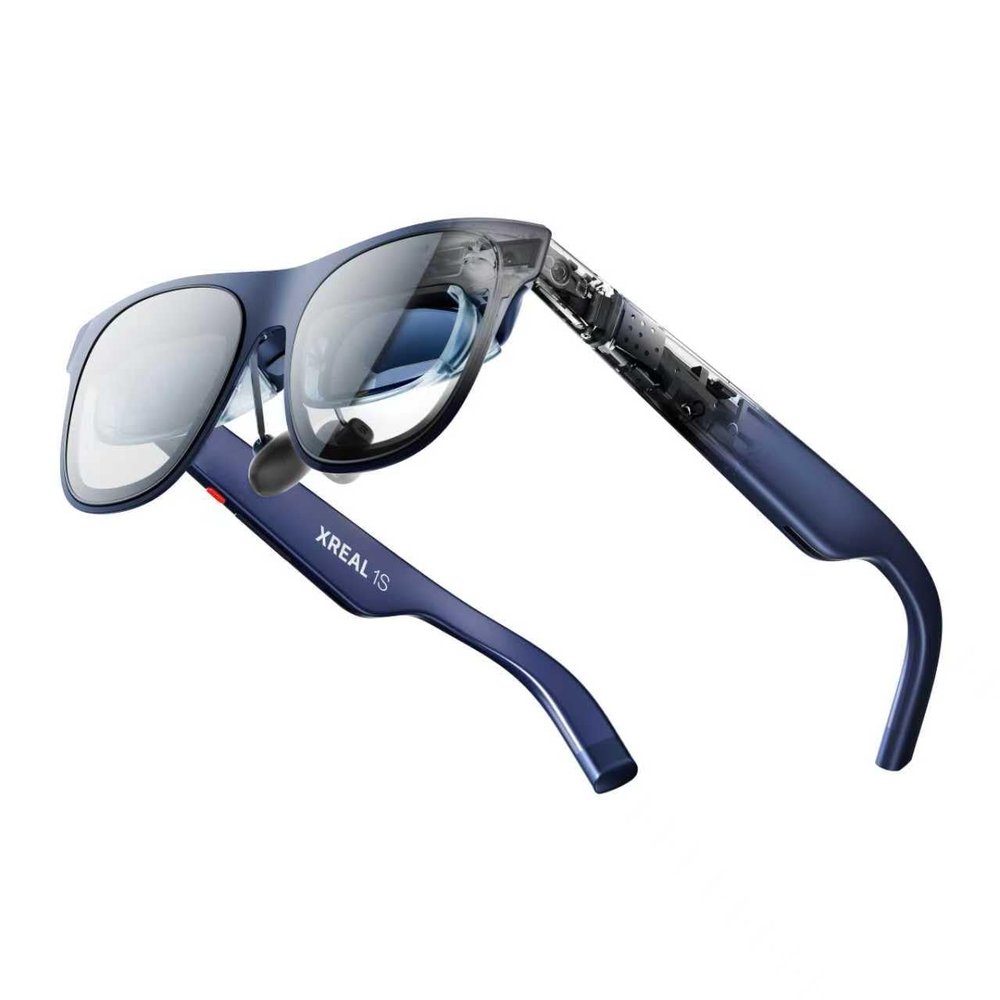 XREAL 1S AR/XR Glasses, 500" Virtual Screen Smart Glasses with 52 FOV, Native 3DoF, REAL 3D, Powered by X1 Chip, Supports All USB-C DP Devices Including iPhone 17/16 and Handhelds, like ROG/SteamDeck