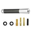 Rdxcv Car Short Antenna, 3.11" Aluminum Alloy Radio Stereo Antennas with Screws & Rubber Gaskets, Universal Stubby Carbon Fiber Antenna Replacement for AM/FM Radio Reception (Silver) view 1