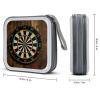 VstaDank Dart Board CD Case Holder 40 Capacity Hard Plastic DVD Case Portable Zipper Disc Storage Organizer Large Storage EVA Protective Blu-ray Wallet for Home Games Disc view 2