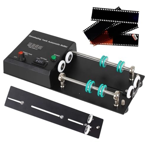 Wlikoci Electric Film Processor Machine, Automatic Darkroom Processor, Speed Adjustable 20-280RPM, 4 Preset Programs