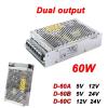 60W Dual Output Switch Power Supply D-60C 12V2A 24V1.5A Ac Dc Suply D-60B 5V3A .8A D-60A 5V4A 12V3A 1Pcs(D-60C 12V 24V) view 3