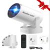 Realm Cast Projector  Book Projector, Portable Projector, Mini Projector with Wifi and Bluetooth, 4k Projector, Auto Keystone, Low Latency & 180 Rotation Projector for Bedroom view 1