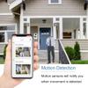 2-Wire Video Intercom Complete Set,WiFi Video Doorbell,1080P Camera 7 Inch Touch Monitor,WiFi Video Door Phone Kit for Home,Doorbell Camera,Video Speech (2 Black Bell+4 Black Monitor) view 4