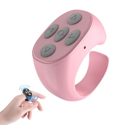 Fingertip Wireless Remote Control, Scrolling Scroller for Phone Tablet (Black)