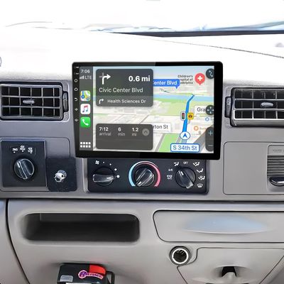 10.1'' DAB Double Din Car Stereo for 1999-2004 Ford F250 F350 Super Duty, Carplay Android Auto GPS Navi Head Unit with DVR Bluetooth WiFi RDS SWC Split Screen Backup Camera, 4+64G