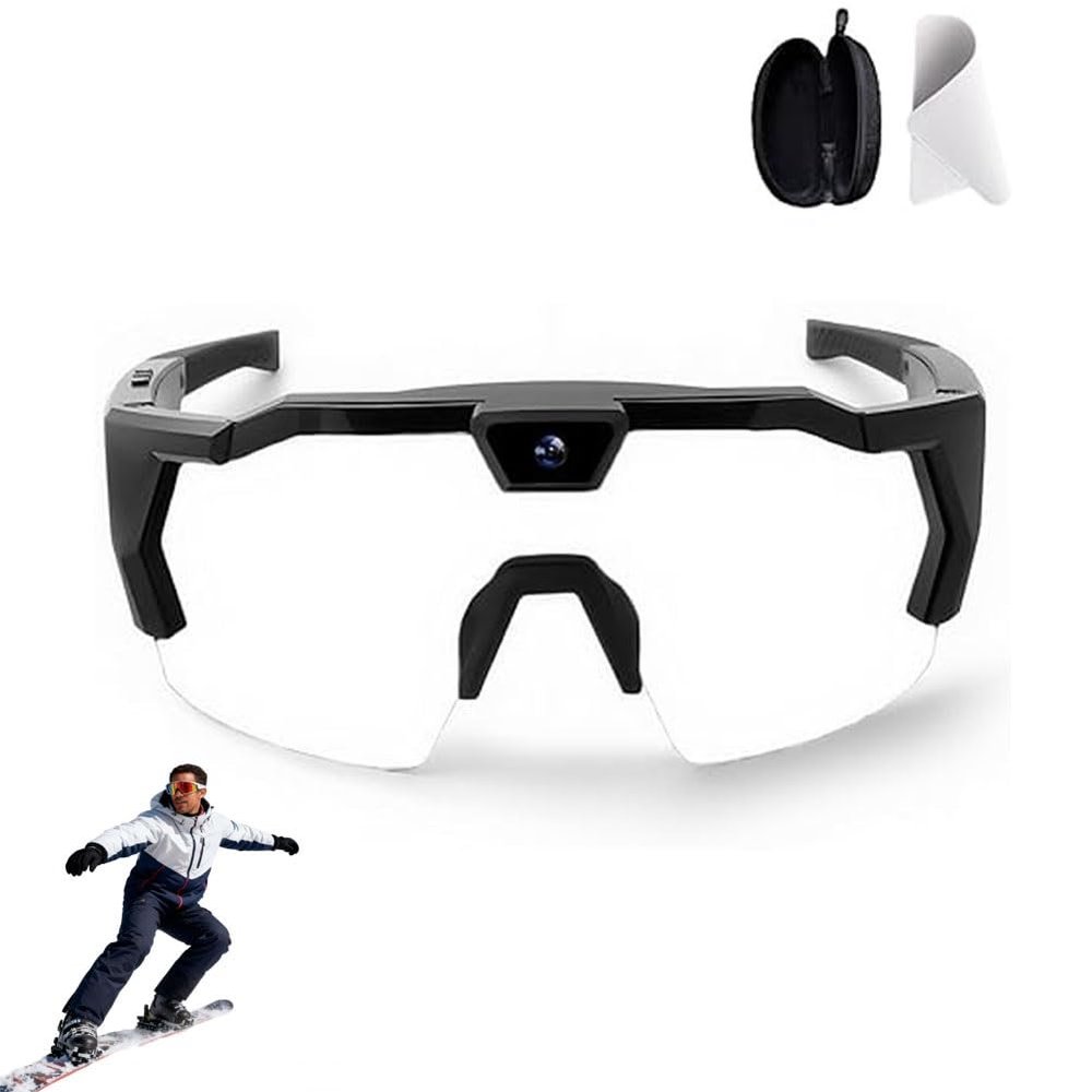 4K POV Glasses with Camera - Smart Action Recording Eyewear for Sports, Outdoor Action & Daily Use with Audio, Video & Photo Capture