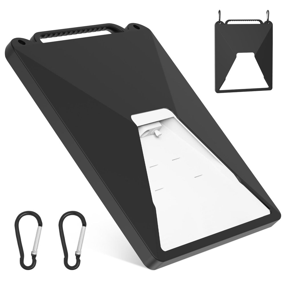 Starlink Mini Protective Cover, Silicone Protective Case for Starlink Mini Accessories Satellite Dish, Waterproof & Anti-Scratch Starlink Mini Case with Handle & Hook for Outdoor RV (Black)