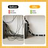 100 Pcs Reusable Self-Adhesive Cable Ties, Hook and Loop Cable Straps Adjustable Wire Cord Back Cables Management Organizers for Household Office Essentials(White) view 3
