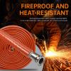 YOUBO High Temp Fire Sleeve, Fiberglass Braided Heat Shield for Automotive Fuel Line & Wiring Harness, Silicone Coated Fireproof Protection Tube (Red, 6mm(1/4")-9.9ft) view 3