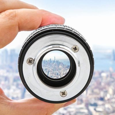 GLOGLOW Camera Lens 50mm F1.4 C Mount Lens for Mirrorless Cameras, Manual Focus, Metal Construction, Large Aperture, 155g for Mirrorless Cameras, Manual Focus, Metal (Black)