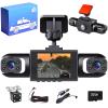 360Full View Car Dashcam System, 4 Channel Dash Cam 1080P Full HD Recording Front/Rear/Side, Loop Recording, Parking Mode, Mobile Viewing & Collision Detection (with 32G Memory Card) view 1