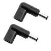 2 PCS USB Type C to 12V DC 5.5 mm x 2.1 mm Power Adapter, 90 Degree Angled Female USB C to Male DC Male Connector Plug Computer Cable Adapters for Router, Speaker, LED Light, Camera Charger Converter view 1