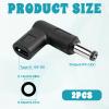 2 PCS USB Type C to 12V DC 5.5 mm x 2.1 mm Power Adapter, 90 Degree Angled Female USB C to Male DC Male Connector Plug Computer Cable Adapters for Router, Speaker, LED Light, Camera Charger Converter view 2