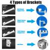 2-6M Tall Security Camera Pole Outdoor, Universal Surveillance Camera Post Stand with 4 Brackets, Backyard Walkway Industrial Commercial Home Use(Tall 3m/9.8ft) view 3