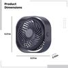 4 Pack Rechargeable Mini Usb Fans, Versatile Desk Fans For Home, Office & Dorm, Adjustable 3-Speed With Rotation view 4