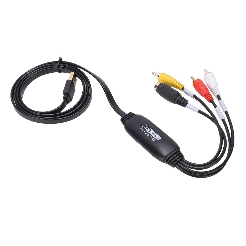 ASHATA VHS to Digital Converter, USB 2.0 Video Capture Card with AV S Video Input to USB A C Output, Convert Analog 1080P HD, for VCR DVD Hi8 DV Tapes PC Laptop