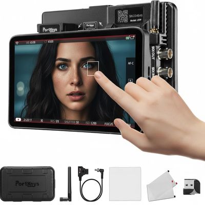 Portkeys LS7P 7" 1000nit Touchscreen Camera Field Monitor, Wireless Camera Control for RED/Sony/Canon, 4K HDMI in/Out, Dual LUT, Log Stop, External DSLR Field Monitor for Video Recording