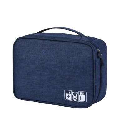 Mingzhe Cable Organizer Bag, Electronics Organizer Travel Case, Cable Charger Cord Tech Storage Pouch for Phone Charger Headphone (blue)
