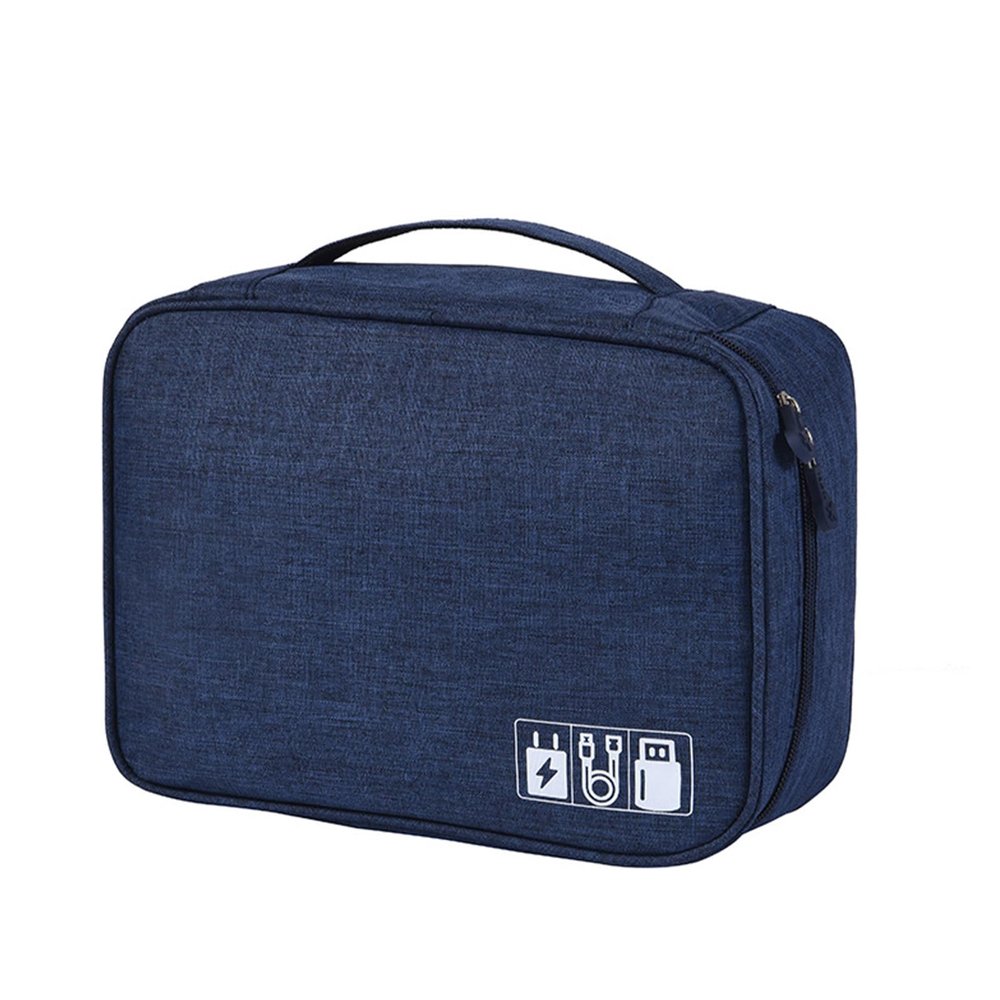 Mingzhe Cable Organizer Bag, Electronics Organizer Travel Case, Cable Charger Cord Tech Storage Pouch for Phone Charger Headphone (blue)