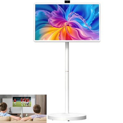 FgdVrelnor Portable Smart Tv, 1080p Touchscreen Display, 360 Rotation, with Wheels, Multi-Angle Adjustment, Suitable for Bedrooms and Kitchens. 21.5in8+128G