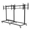 46-55" Mobile 3x1 Video Wall Mounting System with Wheels, Heavy Duty VESA 800x400 Triple Screen Bracket view 1