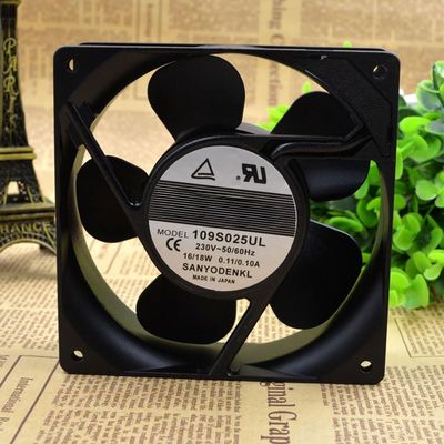 109S025UL 230V Cooling Fan, Double Ball Bearing Aluminum Frame 120x120x38mm AC Fan