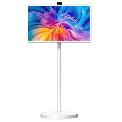 FgdVrelnor Mobile Tv Tablet, 1080p Touchscreen Display, with Wheels, Multi-Angle Adjustment, 360 Rotation, Suitable for Bedrooms and Kitchens. 27in8+128G