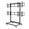 46-65" Mobile 2x2 Video Wall Mount System with Wheels, Heavy Duty VESA 800x400 Multi-Display Bracket view 1