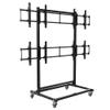 46-65" Mobile 2x2 Video Wall Mount System with Wheels, Heavy Duty VESA 800x400 Multi-Display Bracket view 2