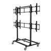 46-65" Mobile 2x2 Video Wall Mount System with Wheels, Heavy Duty VESA 800x400 Multi-Display Bracket view 3