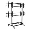 46-65" Mobile 2x2 Video Wall Mount System with Wheels, Heavy Duty VESA 800x400 Multi-Display Bracket view 4