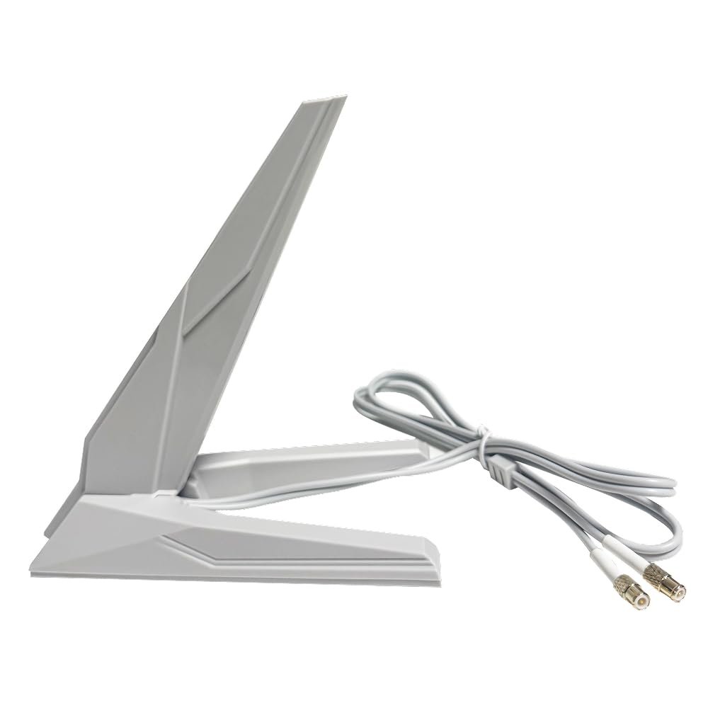 External WiFi 7 6E Antenna Dual Band 6GHz 5GHz 2.4GHz Magnetic Replacement Antennas for MSI MPG X870E X870I Z890 Z890I B850 B850IMEG X870E Z890B850 MLG Motherboard PC Desktop Computer wifi7 White