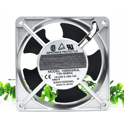 109S024UL 115V Cooling Fan, 12CM Dual Power 14-16W High Airflow Fan