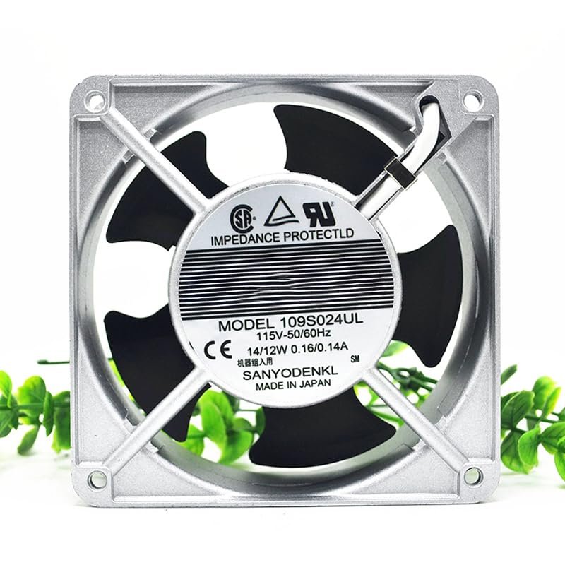 109S024UL 115V Cooling Fan, 12CM Dual Power 14-16W High Airflow Fan