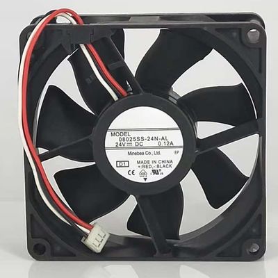 08025SS-24N-AL 24V 3-Wire Inverter Fan, 8025 8CM 0.12A Double Ball Bearing Fan