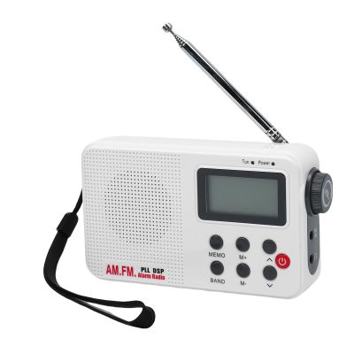 Heayzoki AM FM Radio Portable, Shortwave Radio Dual Power Supply, Digital Tuner Backlit LCD Display Small with 3.5mm Earphone Jack for Home Garden Walking