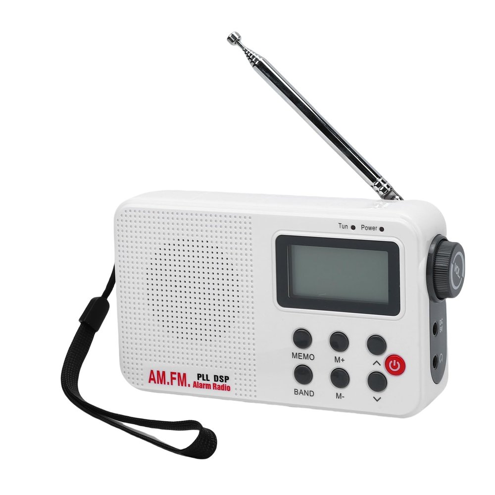 Heayzoki AM FM Radio Portable, Shortwave Radio Dual Power Supply, Digital Tuner Backlit LCD Display Small with 3.5mm Earphone Jack for Home Garden Walking