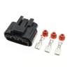 1-20 Sets Black 3 Pin Way 6.3 Automotic Qlw 250 R Slot Wiring Harness Connector Power Cord QLW-A-3F- Qlw-A-3F-GR(Male Set 5Sets)(Female Set,5Sets) view 1